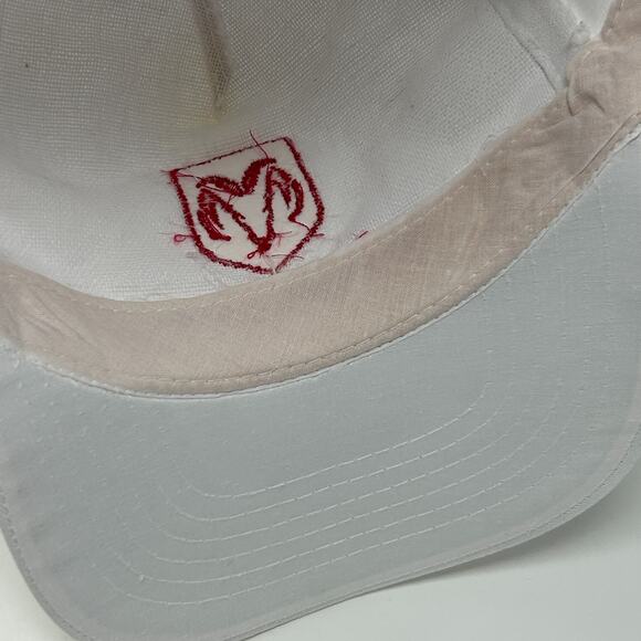 Vintage 90s Tom Addis Dodge Hat Baseball Cap Coeur d'Alene Idaho Snapback White - Picture 5 of 10